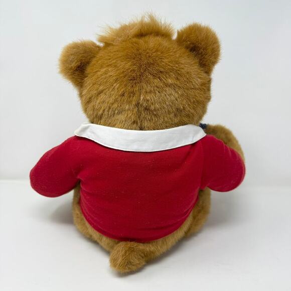 Vintage 1996 Lands End Rugby Kid Kodiak Gund Teddy Bear Plush with Blueberry Pie - Picture 5 of 12